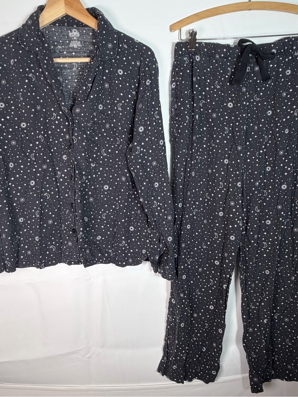 Victoria's Secret PINK Celestial Print Pajama Set Top & Pants Medium Cozycore